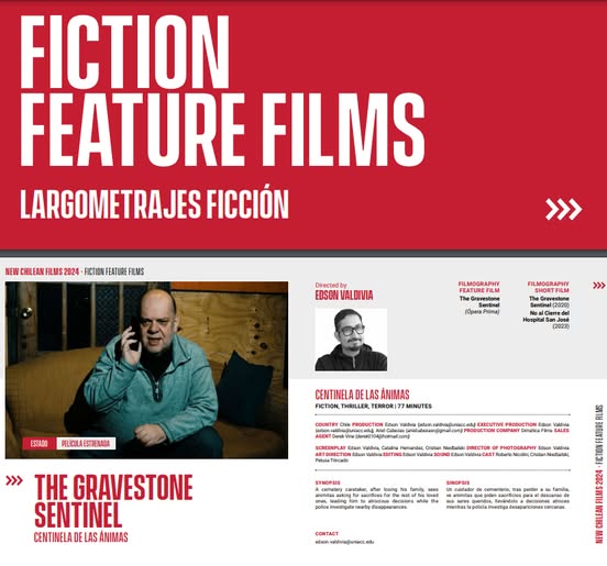 Selección de El Centinela de las Ánimas en muestra de largometrajes de ficción